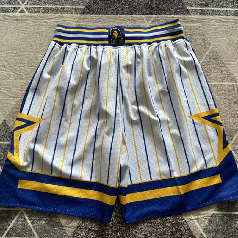 Pantalón Corto Bocajrs #12 Indiana Pacers Blanco Con Rayas