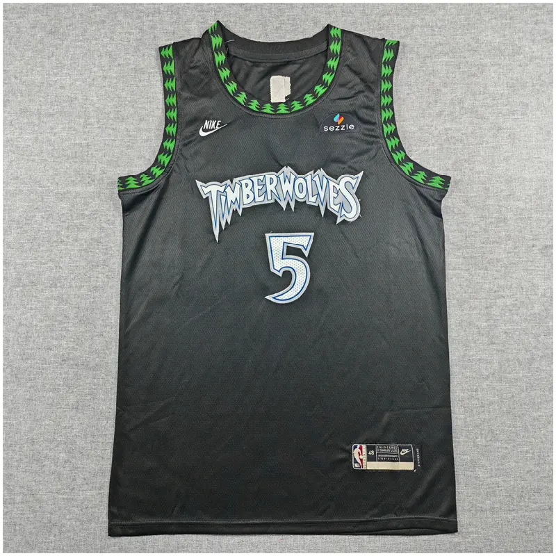 Camiseta Anthony Edwards #5 Minnesota Timberwolves 2026 Edición Clasico Negro