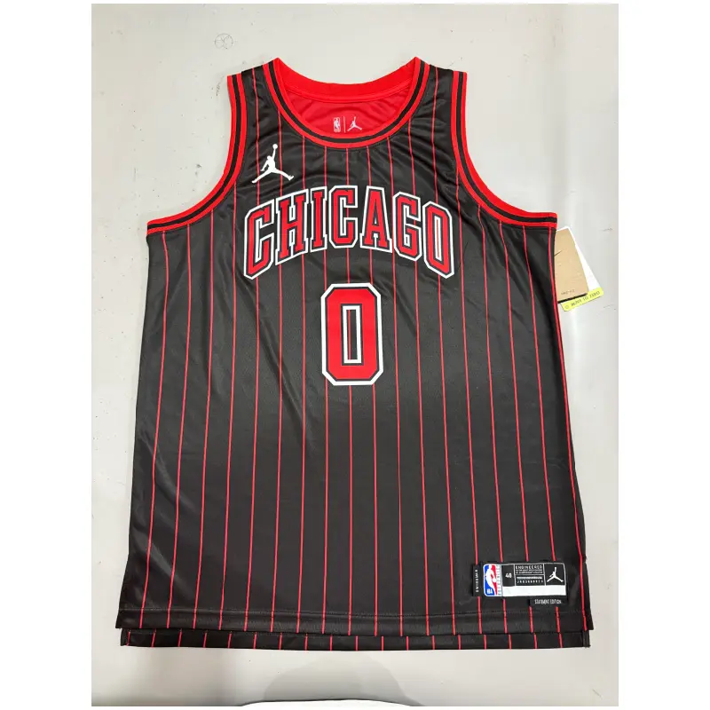 Camiseta Coby White #0 Chicago Bulls 2026 Statement Edition Negro