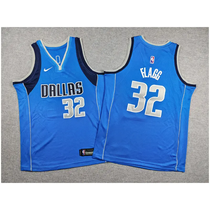 Camiseta Cooper Flagg #32 Dallas Mavericks Azul Niño