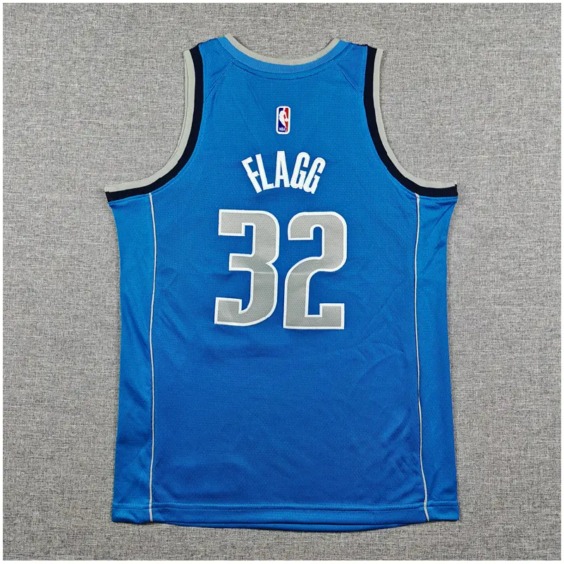 Camiseta Cooper Flagg #32 Dallas Mavericks Azul Niño