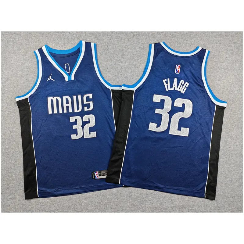 Camiseta Cooper Flagg #32 Dallas Mavericks Azul Oscuro Statement Edition Niño