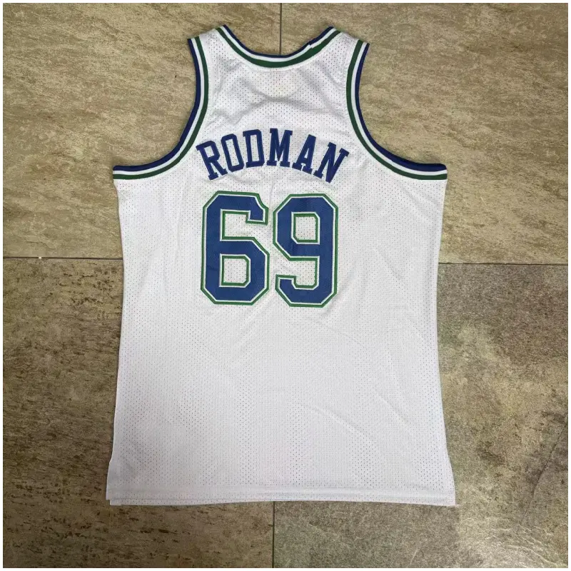 Camiseta Dennis Rodman #69 Dallas Mavericks 1999/2000 Retro Blanco