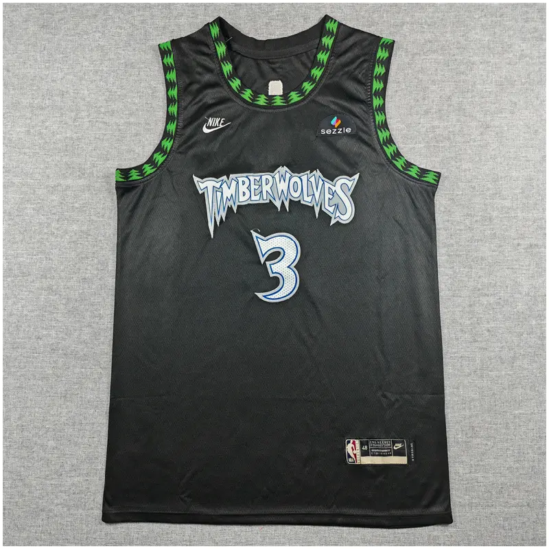 Camiseta Jaden McDaniels #3 Minnesota Timberwolves 2026 Edición Clasico Negro