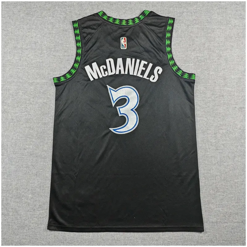 Camiseta Jaden McDaniels #3 Minnesota Timberwolves 2026 Edición Clasico Negro
