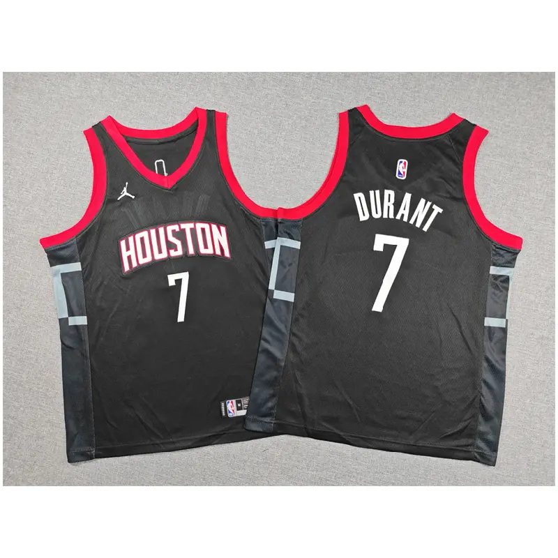 Camiseta Kevin Durant #7 Houston Rockets Negro Niño