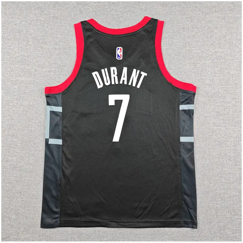 Camiseta Kevin Durant #7 Houston Rockets Negro Niño