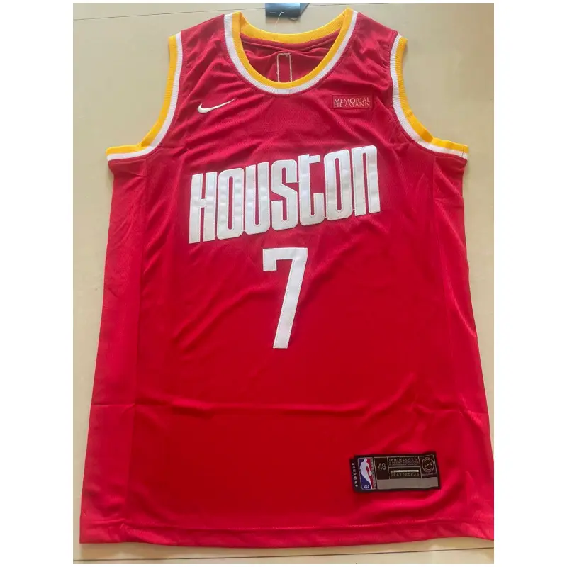 Camiseta Kevin Durant #7 Houston Rockets Rojo/Amarillo
