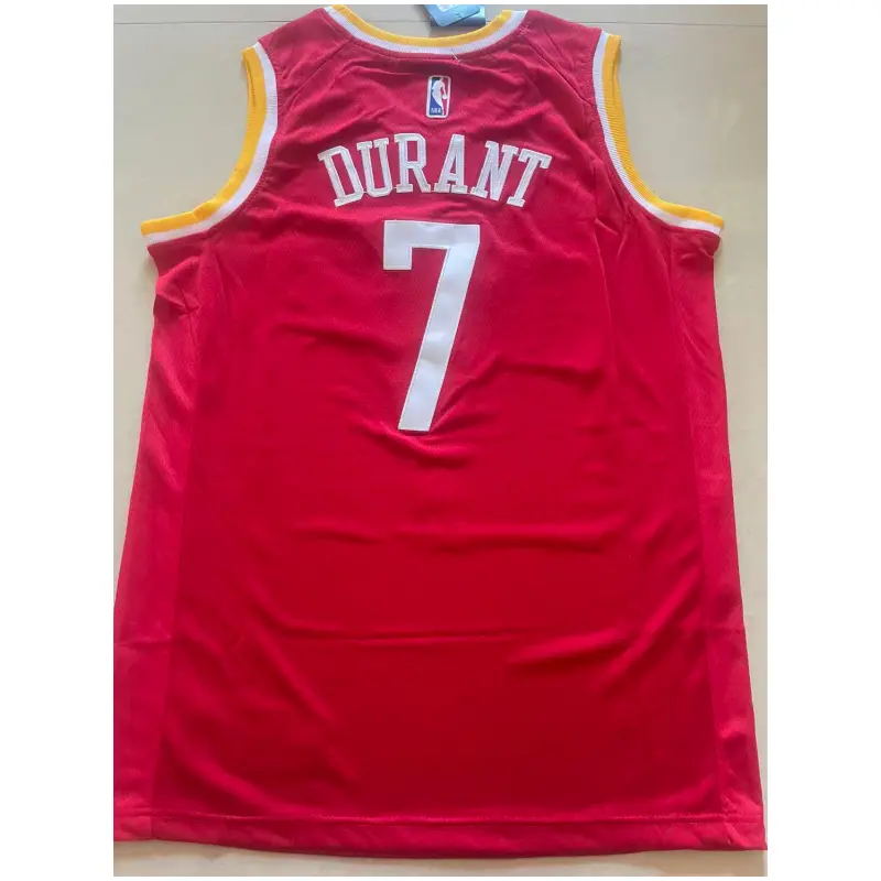 Camiseta Kevin Durant #7 Houston Rockets Rojo/Amarillo