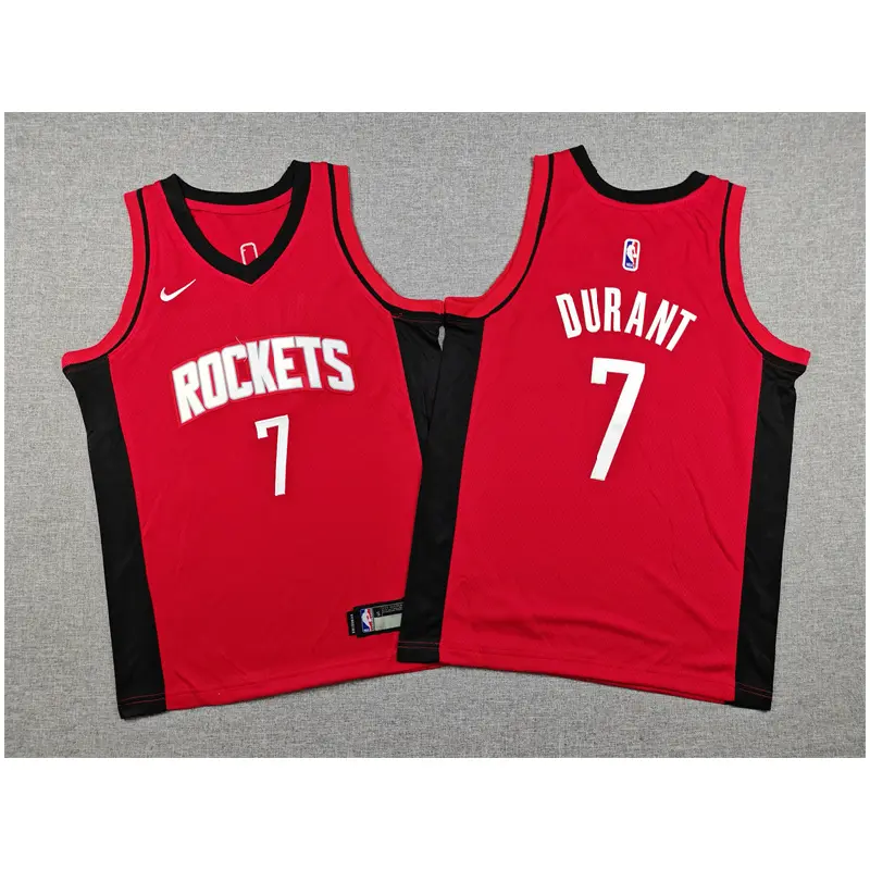 Camiseta Kevin Durant #7 Houston Rockets Rojo Niño