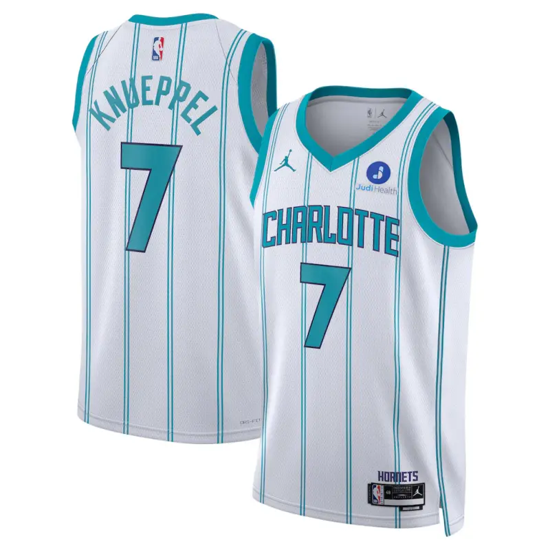 Camiseta Kon Knueppel #7 Charlotte Hornets Blanco/Verde