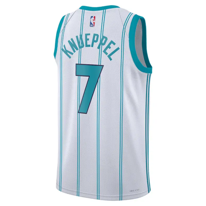 Camiseta Kon Knueppel #7 Charlotte Hornets Blanco/Verde