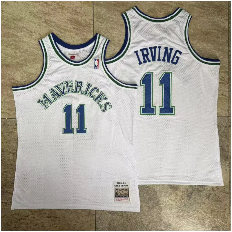 Camiseta Kyrie Irving #11 Dallas Mavericks 2023/2024 Retro Blanco