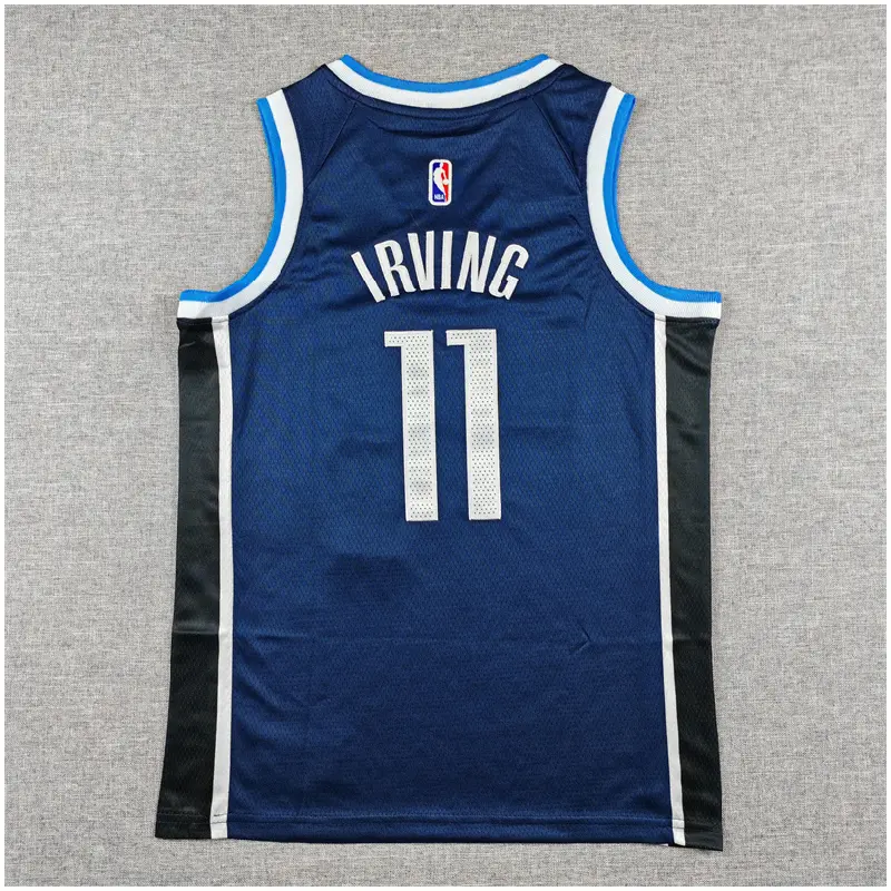 Camiseta Kyrie Irving #11 Dallas Mavericks Azul Oscuro Niño