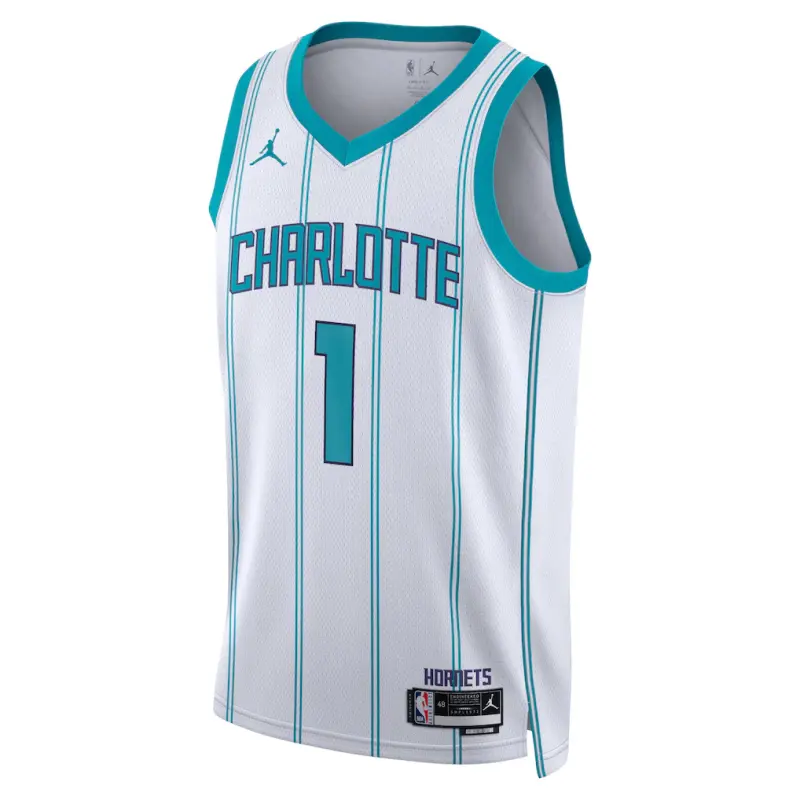 Camiseta LaMelo Ball #1 Charlotte Hornets Blanco/Verde