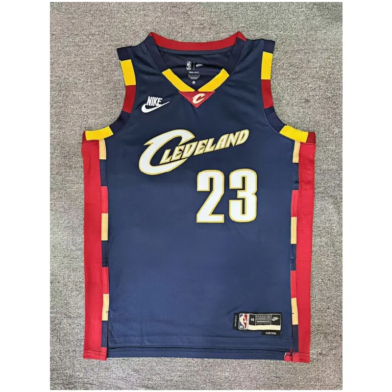 Camiseta Lebron James #23 Cleveland Cavaliers 2026 Classic Edition Azul Oscuro