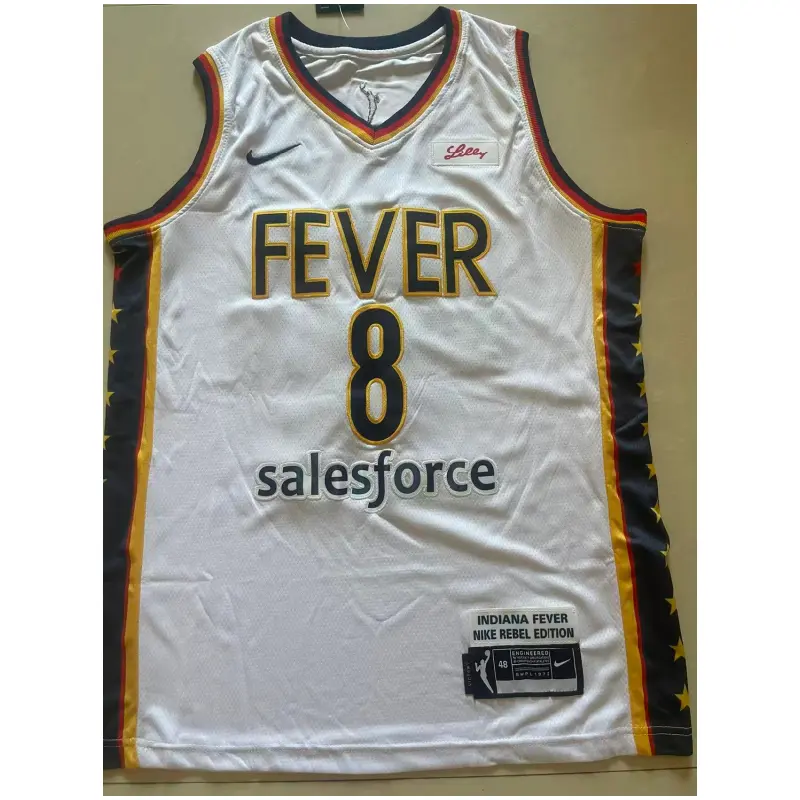 Camiseta Sophie Cunningham #8 Indiana Fever Blanco