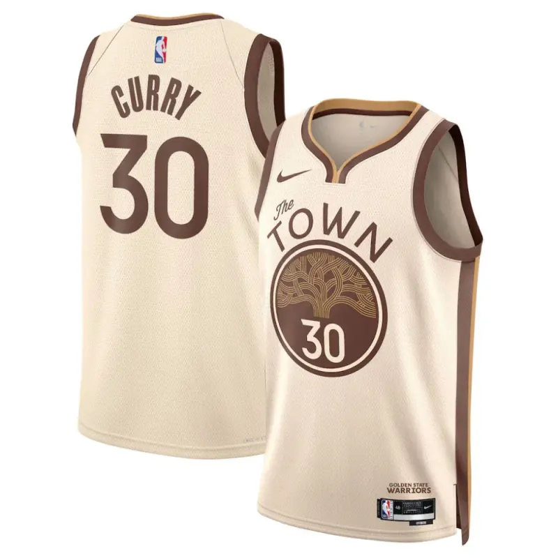 Camiseta Stephen Curry #30 Golden State Warriors Beige City Edition