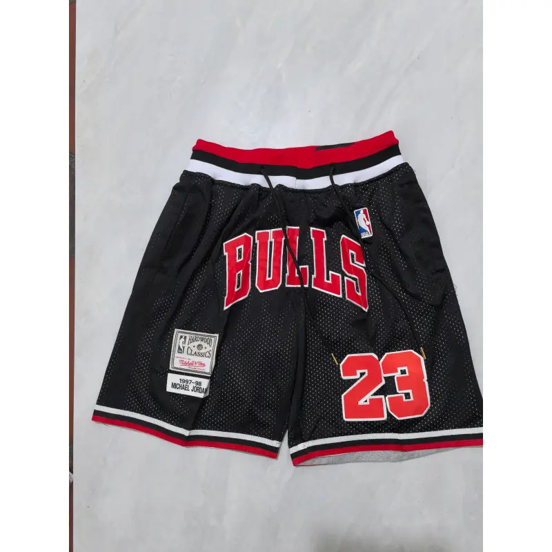 Pantalon Corto De Bolsillo #23 Chicago Bulls 1997/1998 Negro/Rojo Pantalon Corto De Bolsillo #23 Chicago Bulls 1997/1998 Negro/Rojo