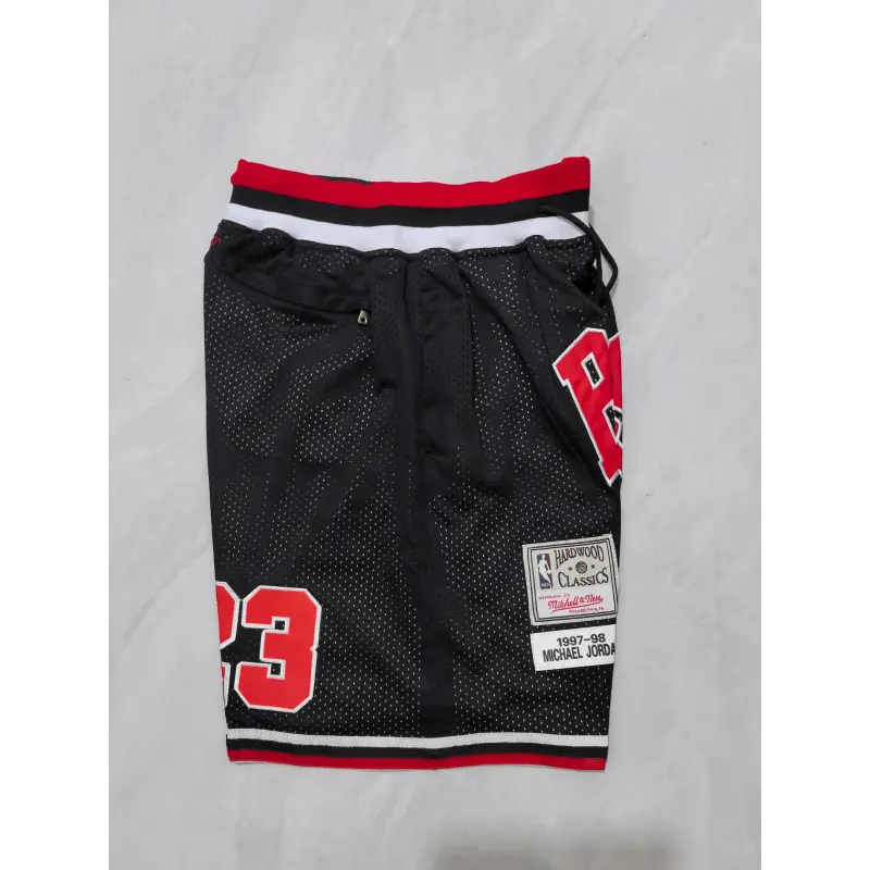 Pantalon Corto De Bolsillo #23 Chicago Bulls 1997/1998 Negro/Rojo Pantalon Corto De Bolsillo #23 Chicago Bulls 1997/1998 Negro/Rojo