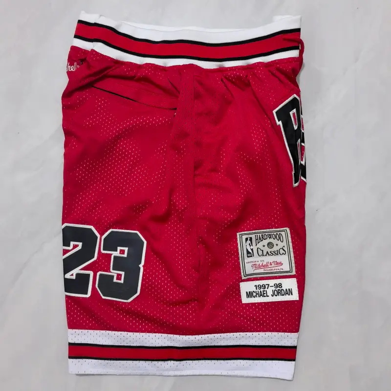 Pantalon Corto De Bolsillo #23 Chicago Bulls 1997/1998 Rojo
