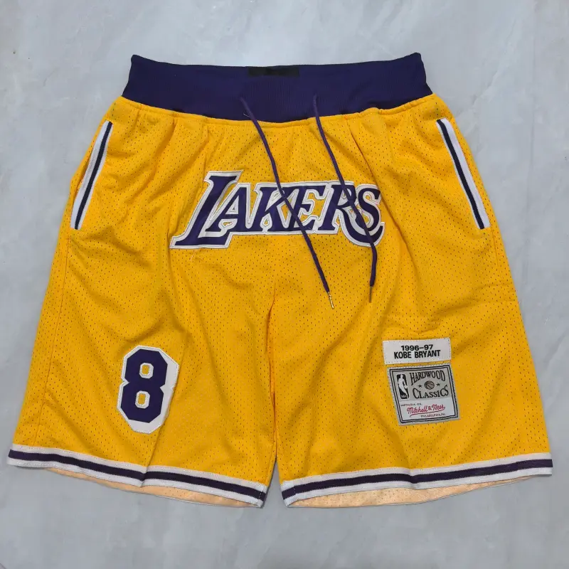 Pantalon Corto de Bolsillo #8 Los Angeles Lakers 1996/1997 Amarillo