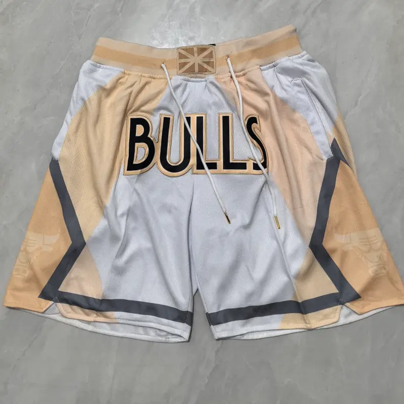 Pantalon Corto De Bolsillo Chicago Bulls 2025 Beige/Blanco City Edition