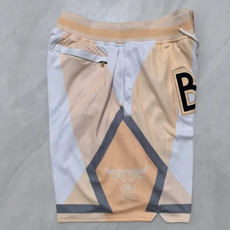 Pantalon Corto De Bolsillo Chicago Bulls 2025 Beige/Blanco City Edition