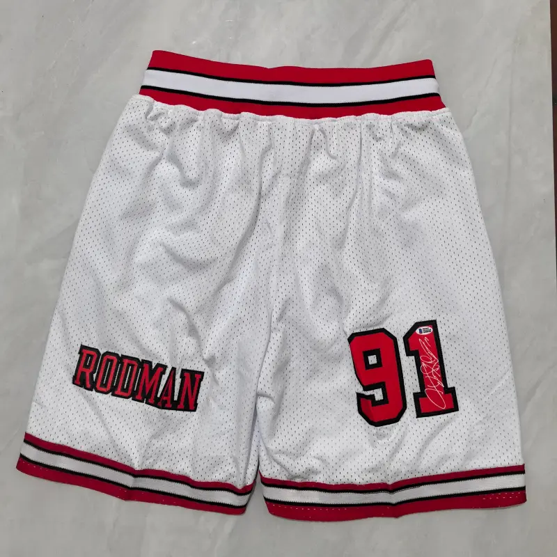 Pantalon Corto De Bolsillo Dennis Rodman #69 Chicago Bulls 1996/1997 Blanco