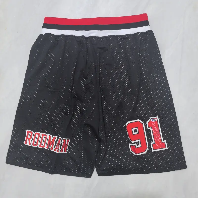 Pantalon Corto De Bolsillo Dennis Rodman #69 Chicago Bulls 1996/1997 Negro