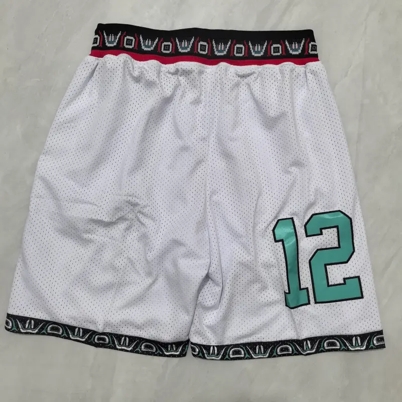 Pantalon Corto De Bolsillo Ja Morant #12 Memphis Grizzlies Classic Edition Blanco