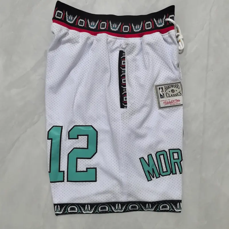 Pantalon Corto De Bolsillo Ja Morant #12 Memphis Grizzlies Classic Edition Blanco