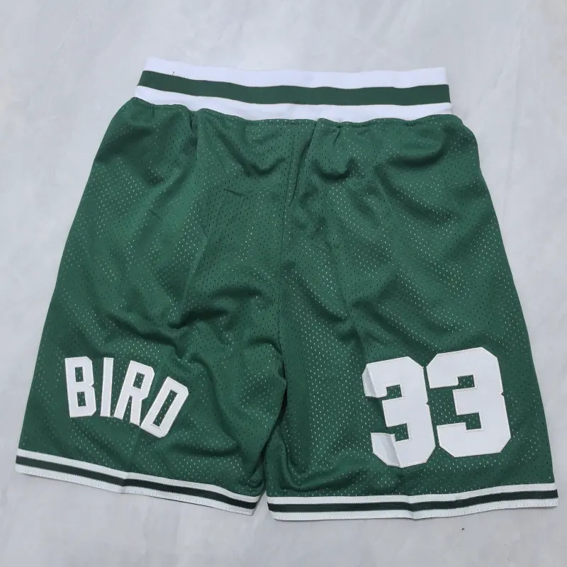 Pantalon Corto De Bolsillo Larry Bird #33 Boston Celtics Verde Classic Edition