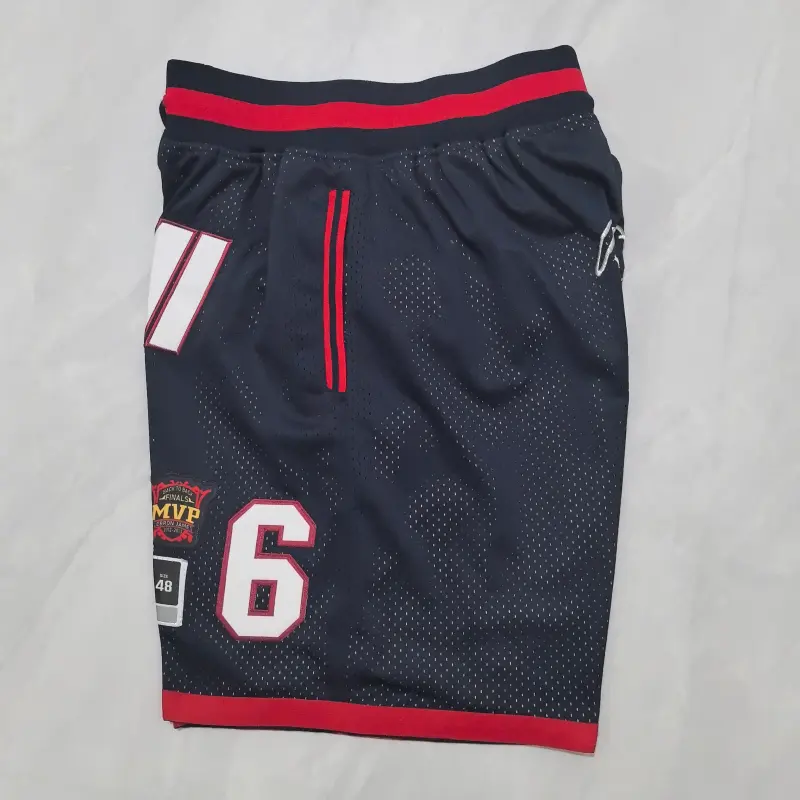 Pantalon Corto de Bolsillo LeBron James #6 Miami Heat 2007/2008 Negro