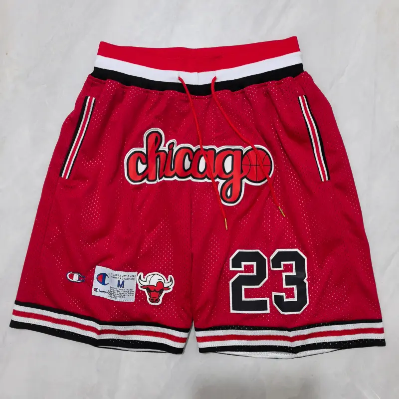 Pantalon Corto De Bolsillo Michael Jordan #23 Chicago Bulls Rojo Classic Edition