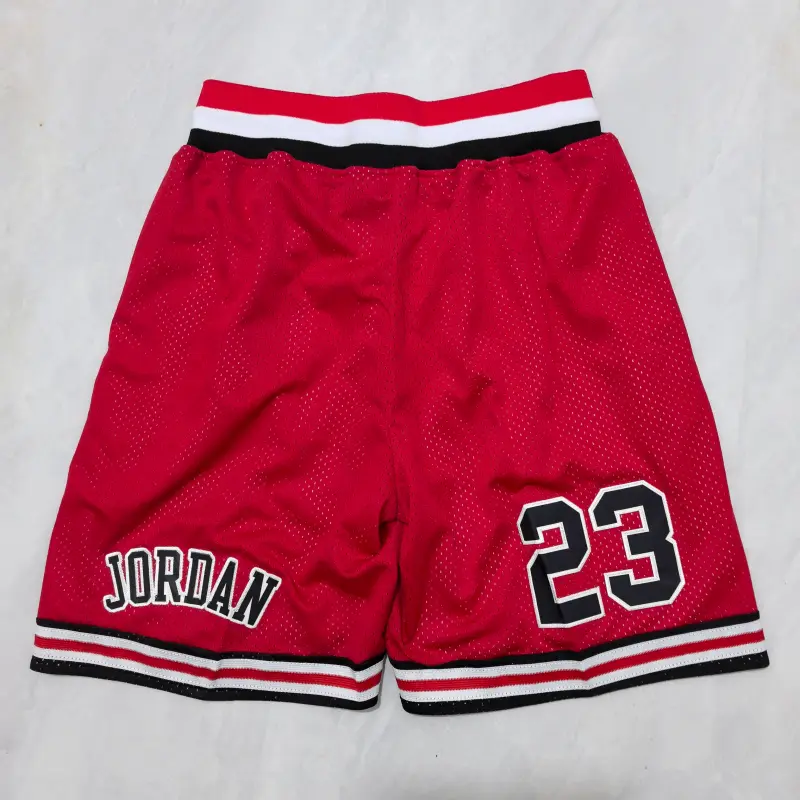 Pantalon Corto De Bolsillo Michael Jordan #23 Chicago Bulls Rojo Classic Edition