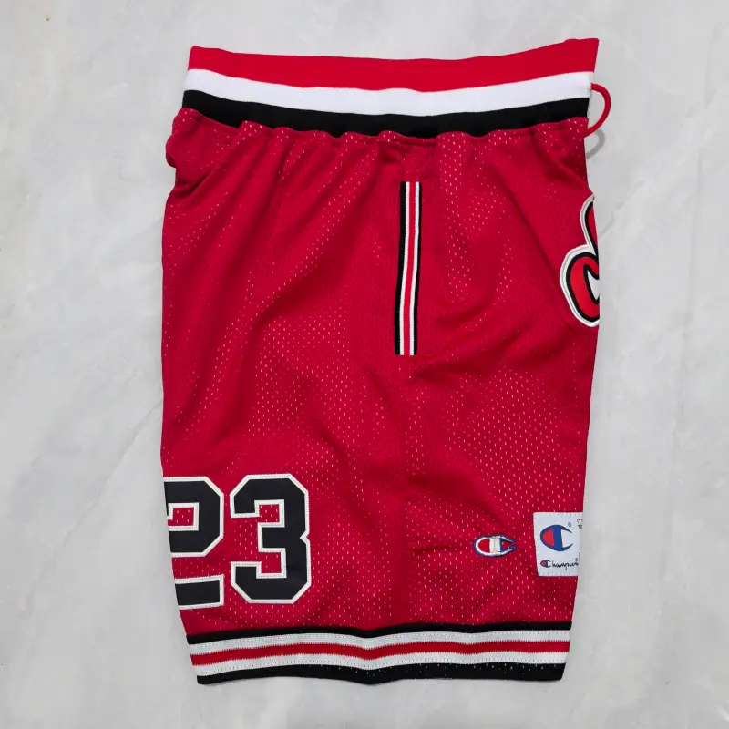 Pantalon Corto De Bolsillo Michael Jordan #23 Chicago Bulls Rojo Classic Edition