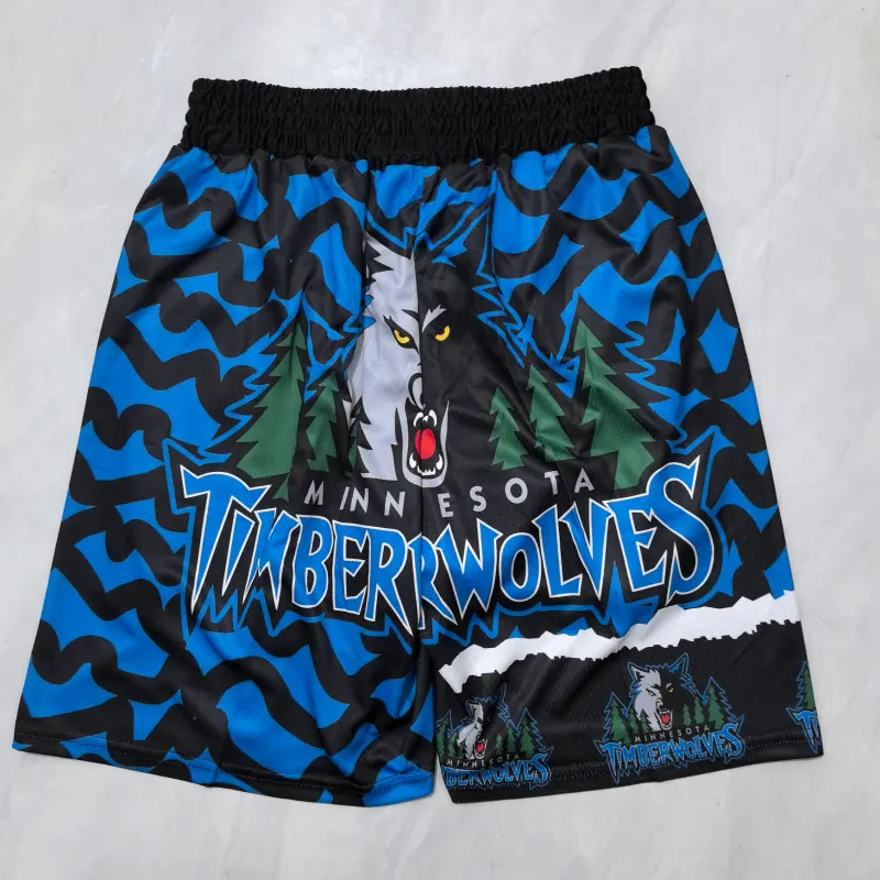 Pantalon Corto De Bolsillo Minnesota Timberwolves 2025 Azul/Negro