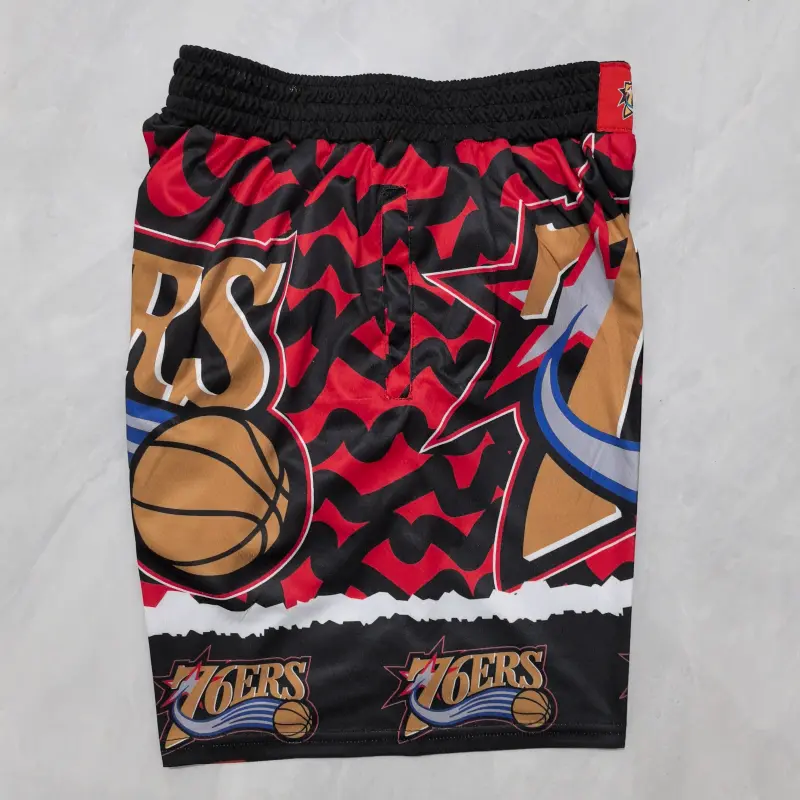 Pantalon Corto De Bolsillo Philadelphia 76ers 2025 Rojo/Negro