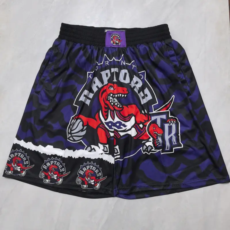 Pantalon Corto De Bolsillo Toronto Raptors 2025 Morado/Negro