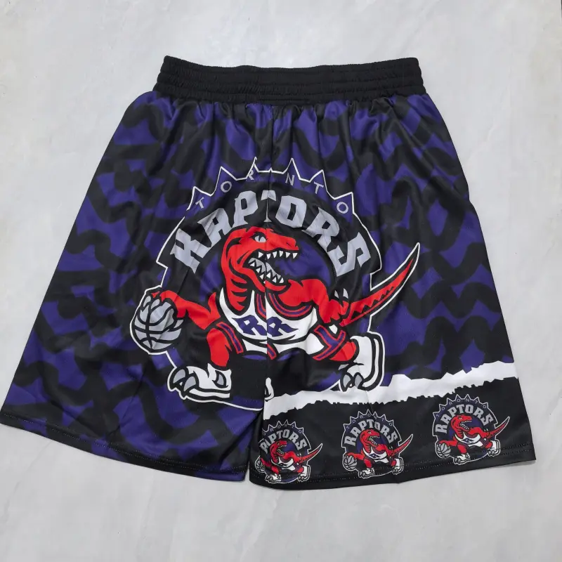 Pantalon Corto De Bolsillo Toronto Raptors 2025 Morado/Negro
