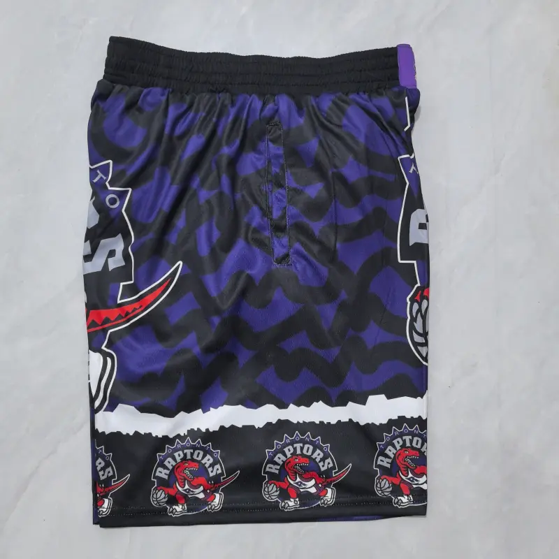 Pantalon Corto De Bolsillo Toronto Raptors 2025 Morado/Negro