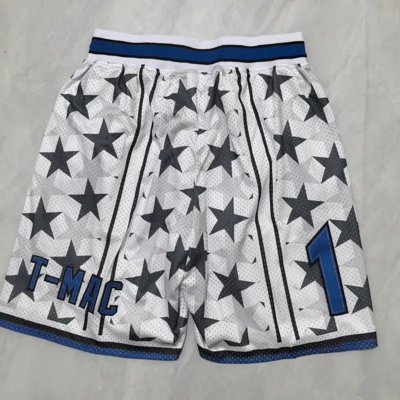 Pantalon Corto de Bolsillo Tracy McGrady #1 Orlando Magic Blanco Classic Edition