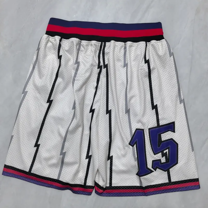 Pantalon Corto De Bolsillo Vince Carter #15 Toronto Raptors 1998/1999 Blanco