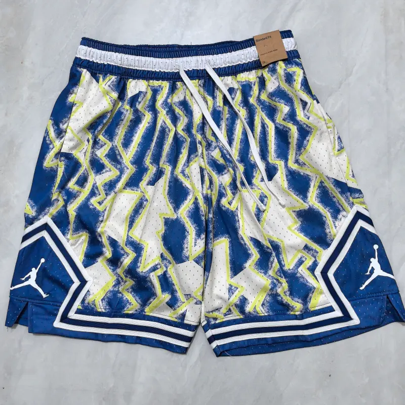 Pantalon Corto Jordan 2025 Azul/Amarillo Edición Relámpago