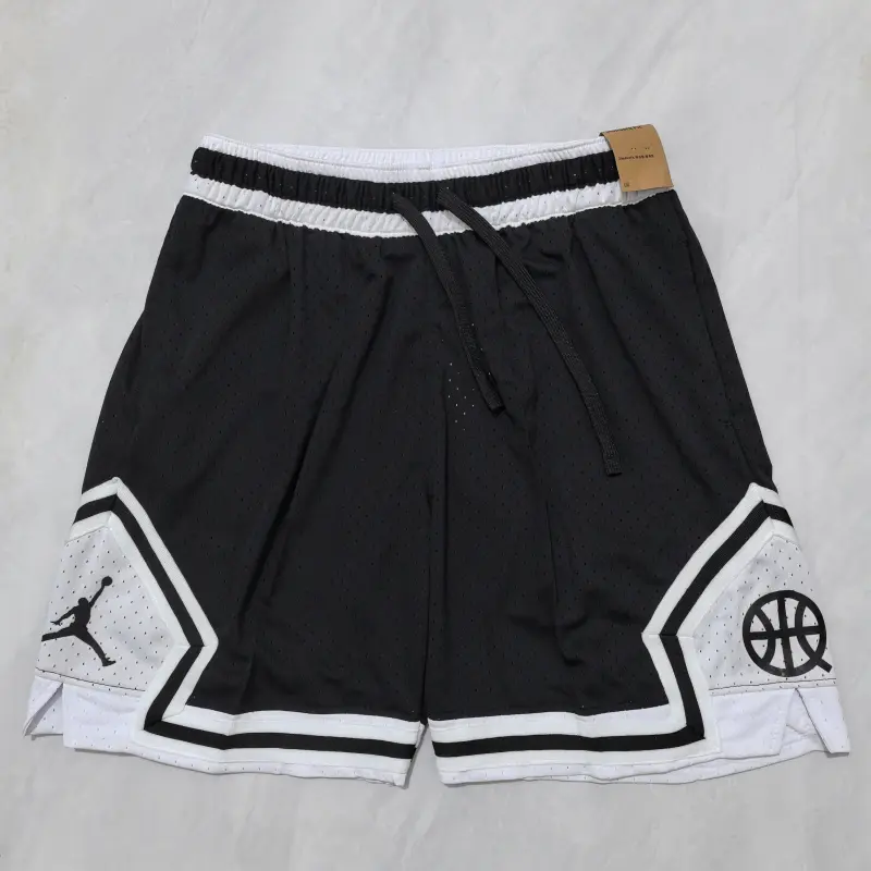 Pantalon Corto Jordan 2025 Con Tiras Negro/Blanco