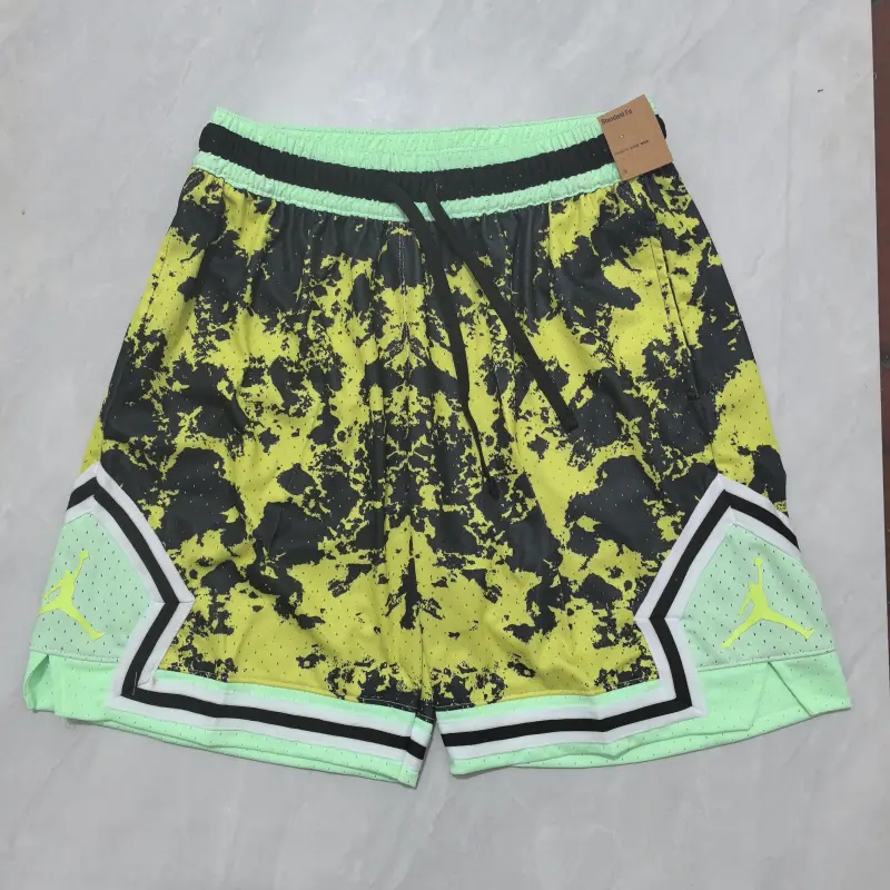 Pantalon Corto Jordan 2025 Estampado Negro/Verde Fluorescente