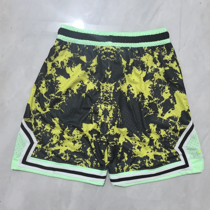Pantalon Corto Jordan 2025 Estampado Negro/Verde Fluorescente