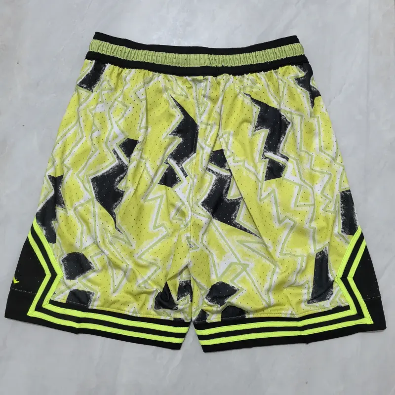 Pantalon Corto Jordan 2025 Negro/Amarillo Edición Relámpago