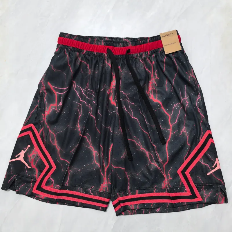Pantalon Corto Jordan 2025 Negro/Rojo Edición Relámpago